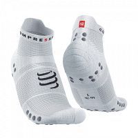 Compressport Pro Racing v4.0 Run Low Socks White / Black